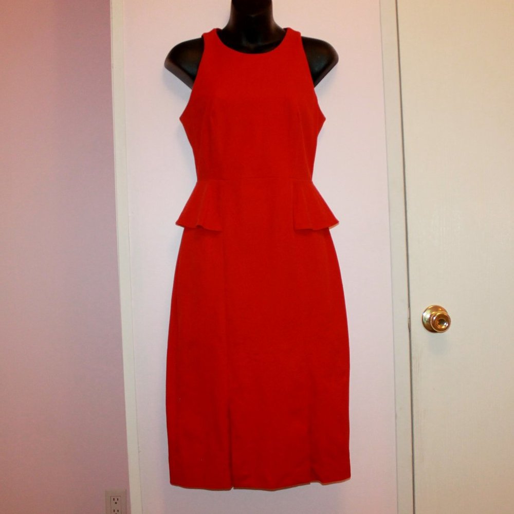 Burnt Orange Preplum Dress